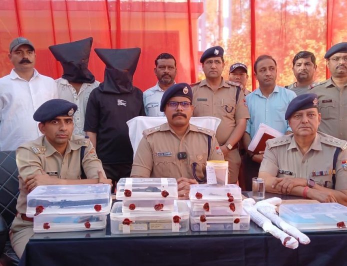 अंतरराज्यीय असला तस्कर गिरोह का हुआ पर्दाफाश, 02 पोनिया राइफल 01 रिवॉल्वर 02 तमंचे और 344 कारतूस बरामद