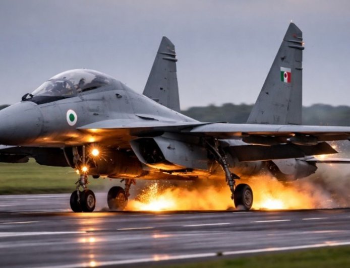 पुणे में एयरफोर्स के विमान की हार्ड लैंडिंग:करीब 11 घंटे बंद रहा रनवे, 91 फ्लाइट्स कैंसिल हुईं; सुबह नॉर्मल हो सका ऑपरेशन