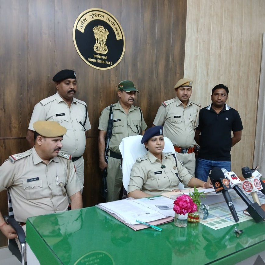 फायरिंग गैंग के 3 इनामी बदमाश गिरफ्तार:मुण्डावर पुलिस की कार्रवाई, 2 पिस्टल और कारतूस बरामद