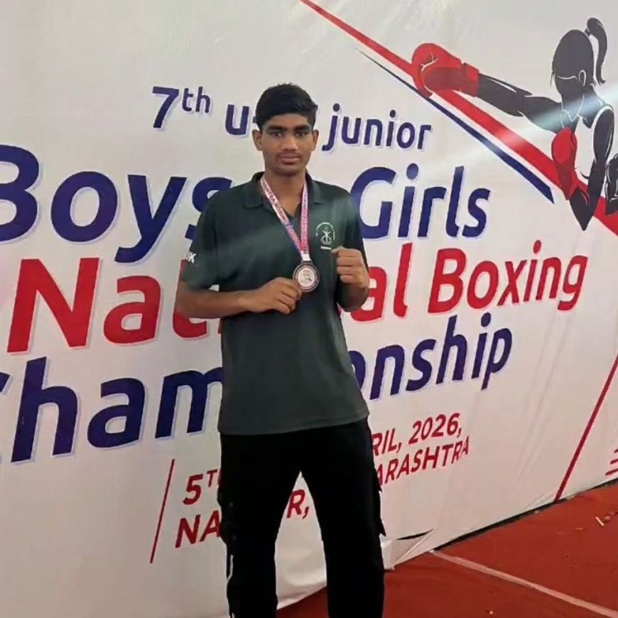 नेशनल बॉक्सिंग चैंपियनशिप में हरियाणा को मिला कांस्य पदक:पानीपत के विनय ने 54-57 किग्रा वर्ग में जीता ब्रॉन्ज, नागपुर में आयोजन