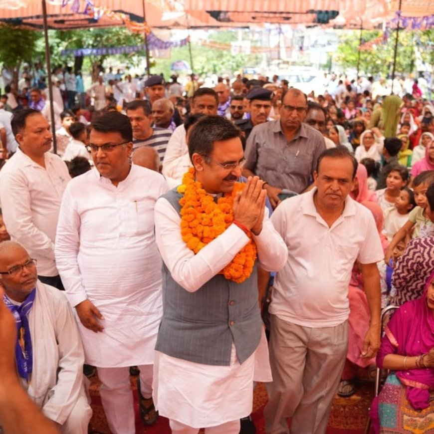 हरियाणा विधानसभा अध्यक्ष ने 11 गलियों का शिलान्यास किया:घरौंडा में हरविंदर बोले-डॉ. अंबेडकर के विचारों से ही विकसित भारत का सपना होगा साकार