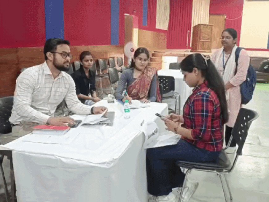 भिवानी में बेटियों के लिए लगा मेगा रोजगार मेला:650 से अधिक छात्राएं हुई शामिल, बोली- इंटरव्यू अच्छा हुआ, पढ़ाई के साथ नौकरी को मिल मंच