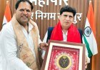 प्रभारी मंत्री प्रदीप बत्रा का नगर निगम में जोरदार स्वागत