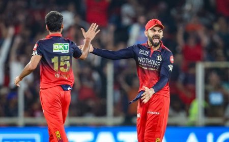 IPL 2026 GT vs RCB | Rajat Patidar के विकेट पर मचा घमासान, अंपायर के फैसले पर भड़के Virat Kohli, नरेंद्र मोदी स्टेडियम में जमकर हुआ ड्रामा