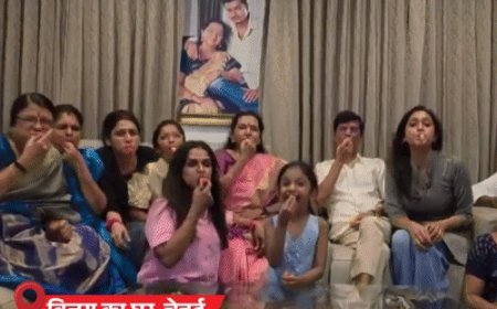 5 राज्यों में चुनावी नतीजे, 10 मोमेंट्स:BJP का झालमुड़ी बांटकर जश्न, TMC ऑफिस पर सन्नाटा; चेन्नई में विजय के पूरे परिवार ने सीटी बजाई