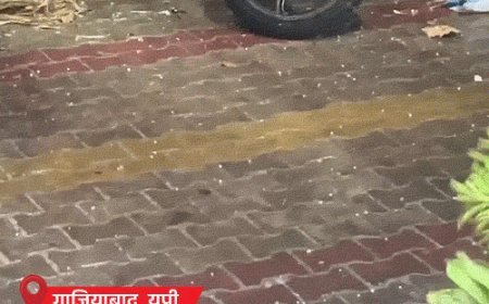 छत्तीसगढ़ में भारी बारिश से हाईवे डूबा, घरों में पानी:यूपी के गाजियाबाद में ओले गिरे, MP-बिहार में बारिश; राजस्थान में तापमान 40°C से नीचे