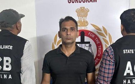 गुरुग्राम में फायरकर्मी 15 हजार रिश्वत लेता गिरफ्तार:कार से 2.98 लाख कैश भी बरामद; सोसायटी के अकाउंटेंट ने दी थी शिकायत