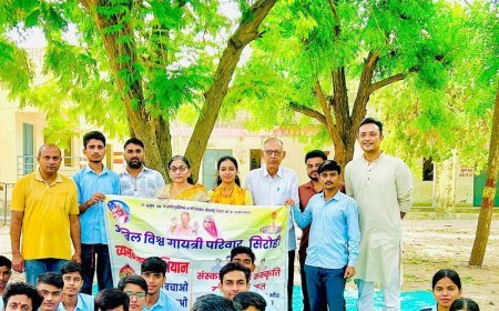 गायत्री परिवार ने विश्व तंबाकू निषेध दिवस पर किया जागरूक:शैक्षणिक संस्थानों में तम्बाकू के दुष्प्रभावों पर दी जानकारी