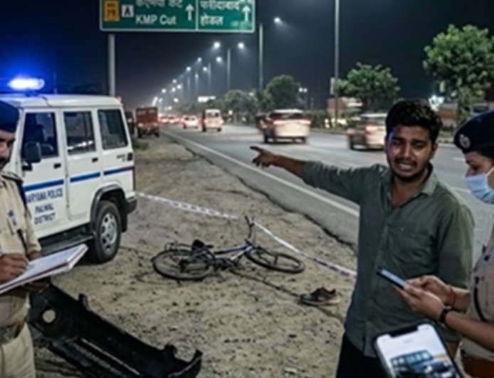 पलवल में सड़क हादसों में दो की मौत, एक घायल:थार और स्विफ्ट कार ने मारी टक्कर; रोड पार करते समय दुर्घटना