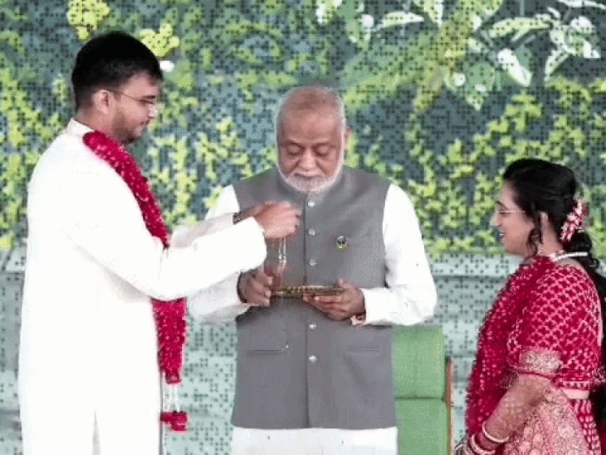 उदयपुर की बेटी ने आध्यात्मिक रीति-रिवाजों से रचाई शादी:हैदराबाद में हार्टफुलनेस मार्गदर्शक दाजी के सानिघ्य में हुआ विवाह, 3 दिवसीय आध्यत्मिक उत्सव में पहुंचा जोड़ा