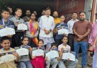 राज्य स्तरीय वोविनाम चैंपियनशिप के पदक विजेता खिलाड़ियों को पूर्व विधायक राजेश शुक्ला ने किया सम्मानित