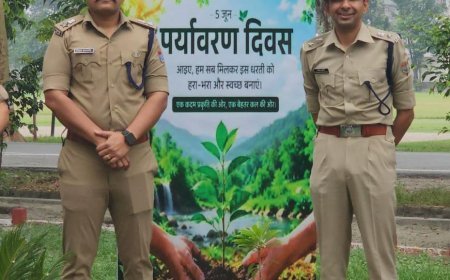 विश्व पर्यावरण दिवस पर SSP अजय गणपति ने दिया पर्यावरण संरक्षण का संदेश, पुलिस लाइन रुद्रपुर में किया पौधारोपण*