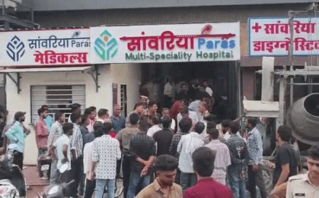 हार्ट अटैक के इलाज के दौरान व्यापारी की मौत:प्राइवेट हॉस्पिटल में हंगामा, परिजनों ने डॉक्टर पर लगाए लापरवाही का आरोप