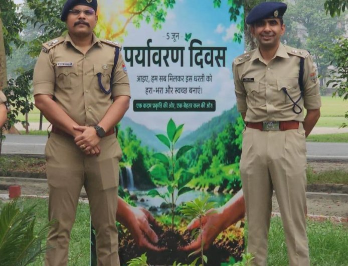 विश्व पर्यावरण दिवस पर SSP अजय गणपति ने दिया पर्यावरण संरक्षण का संदेश, पुलिस लाइन रुद्रपुर में किया पौधारोपण*