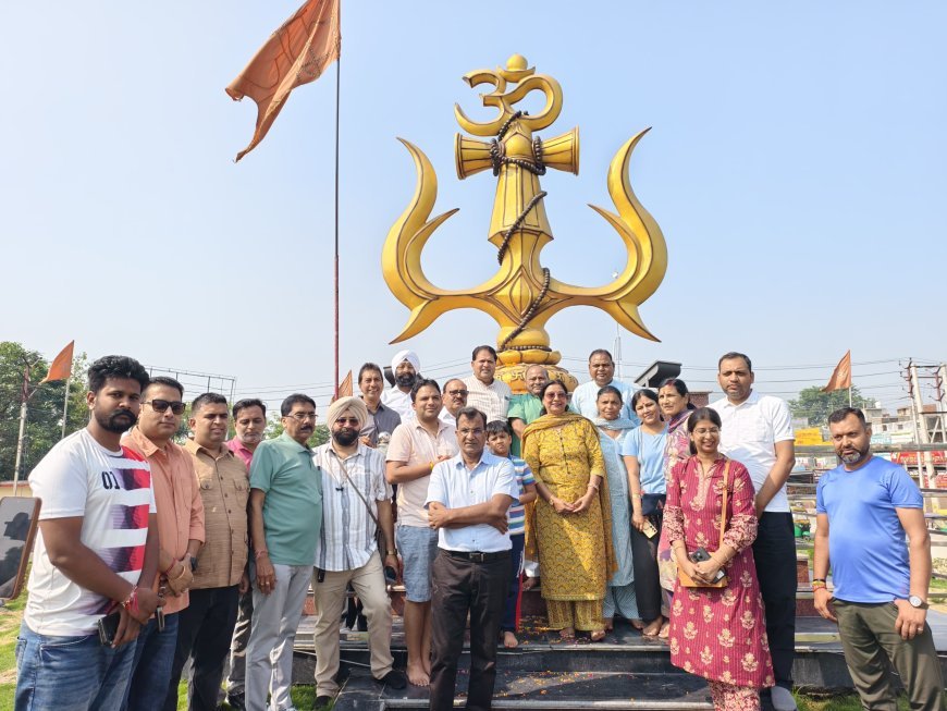 आदि कैलाश यात्रियों का त्रिशूल चौक पर भव्य स्वागत