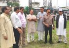कांग्रेस अध्यक्ष गणेश गोदियाल  बन्नू स्कूल मैदान पहुंचे तैयारी का जायजा लिया