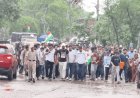 पिंजौर में छात्रों के समर्थन में युवाओं का रोष मार्च:जंतर-मंतर घटना का विरोध; निष्पक्ष जांच-दोषियों पर कार्रवाई की मांग