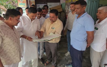 मंत्री राम सिंह कैड़ा  ने किया जसपुर नगर पालिका का औचक निरक्षण गैर हाजिर अधिकारियो पर कार्यवाही के दिए निर्देश*