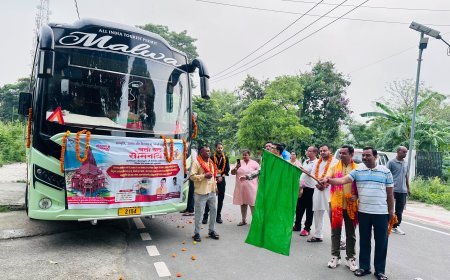 अपर जिलाधिकारी पंकज उपाध्याय ने श्रद्धालुओं को हरी झंडी दिखाकर सोमनाथ स्वाभिमान यात्रा के लिए किया रवाना*