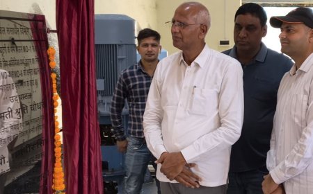 महेंद्रगढ़ डिस्ट्रीब्यूटरी परियोजना का उद्घाटन:विधायक कंवर सिंह यादव ने किया, बोले- अंतिम छोर तक सिंचाई के लिए मिलेगा पानी