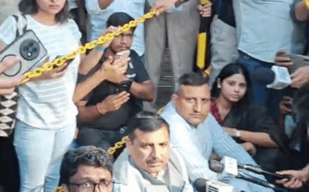 गुरुग्राम-वांगचुक से मिलने पहुंचे 15 सांसदों को पुलिस ने रोका:धरने पर बैठे, मेडिकल टीम से हेल्थ अपडेट लेकर लौटे; सोनम ने अनशन तोड़ने की शर्त बताई