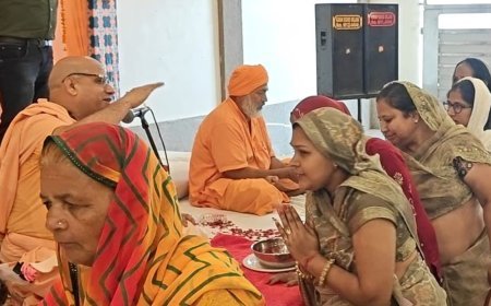 उकलाना में मनाया गया गुरु पूजा महोत्सव:कई जिलों से पहुंचे श्रद्धालु, स्वामी सत्यानंद बोले- गुरु मंत्र का नियमित जाप पारसमणि के समान
