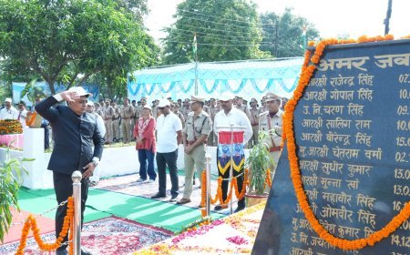 27वां कारगिल विजय दिवस शौर्य दिवस के रूप में पुलिस लाइन स्थित शहीद स्मारक स्थल मे श्रद्धापूर्वक मनाया गया