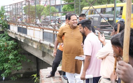 कल्याणी नदी की सफाई का महापौर विकास शर्मा ने किया निरीक्षण