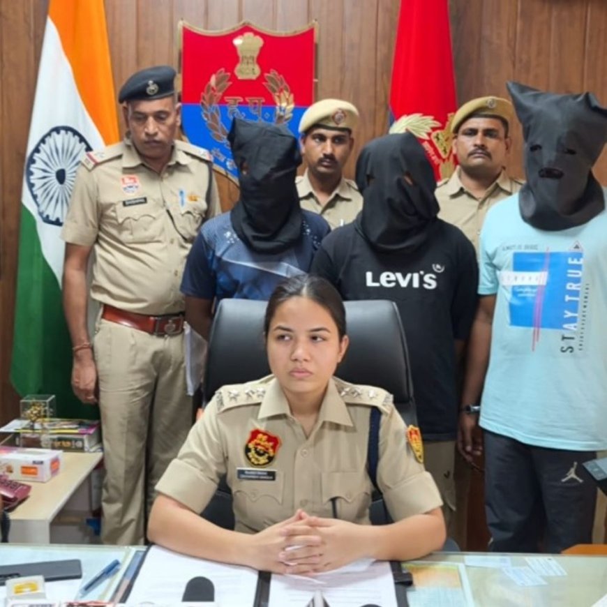 फतेहाबाद पुलिस ने पकड़ा 5 हजार का इनामी बदमाश:शराब के ठेकों पर हुई लूट का खुलासा, पंजाब के दो आरोपी भी अरेस्ट