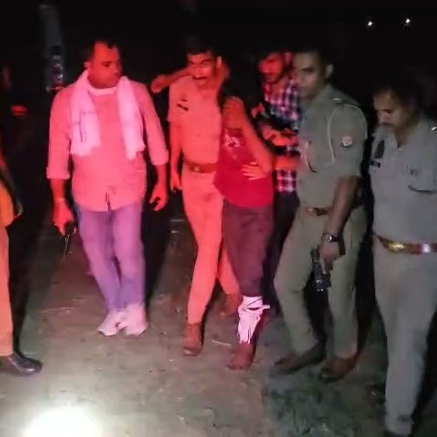 गोंडा में पुलिस से मुठभेड़ में तीन चोर गिरफ्तार:दो बदमाशों के पैर में गोली लगी, CCTV में कैद हुए थे आरोपी