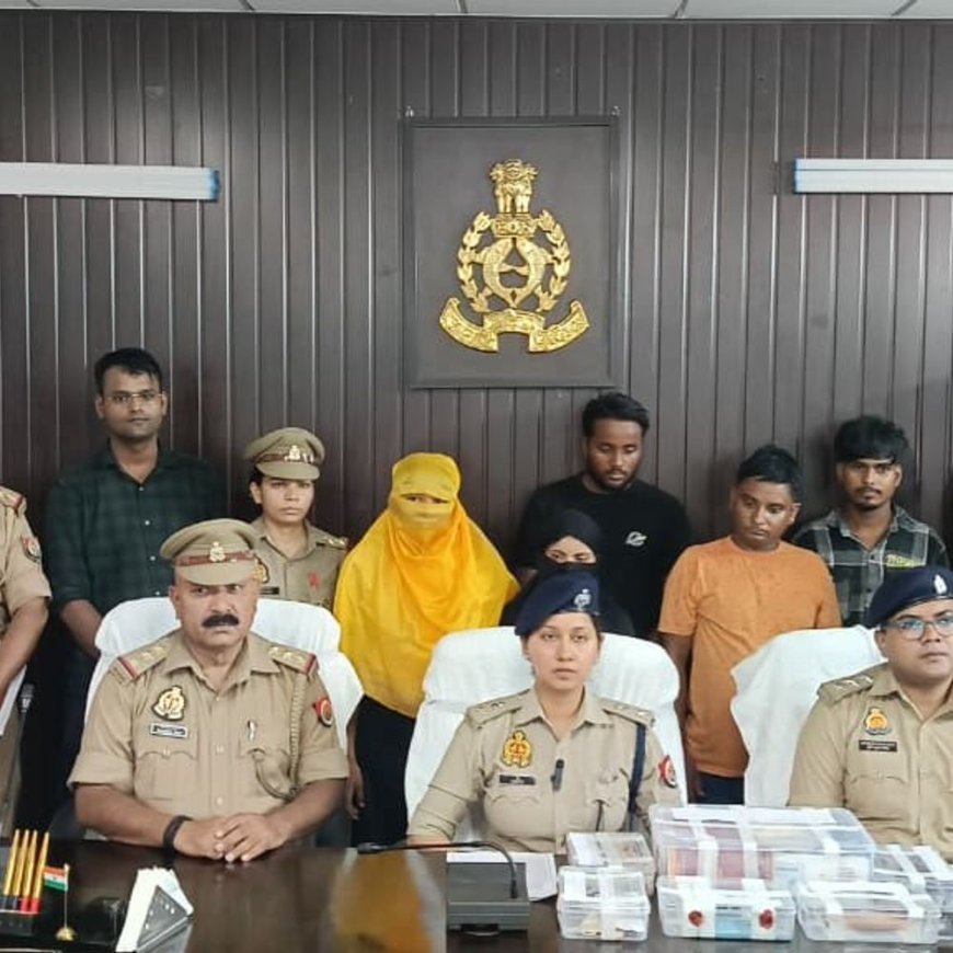 साइबर क्राइम की मास्टरमाइंड महिला सहित 6 गिरफ्तार:पोस्टमैन भी पकड़ा गया, साइबर अपराधियों को उपलब्ध कराते थे बैंक खाते