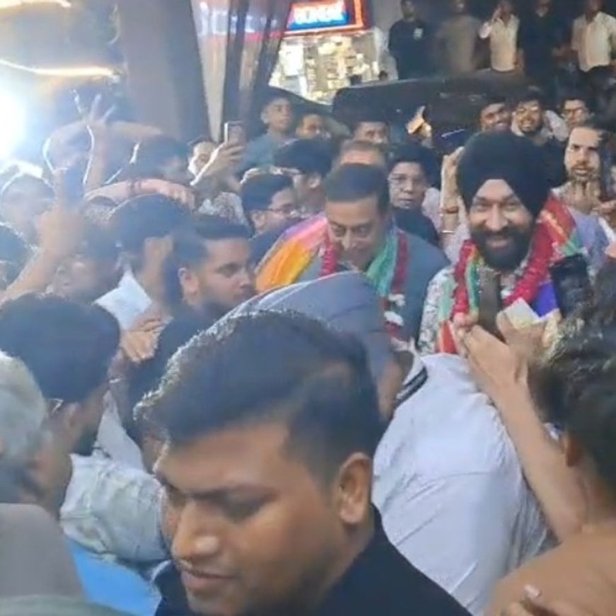बुलंदशहर पहुंचे विंदु दारा सिंह:बोले- व्यापार और आतंकवाद साथ नहीं चल सकते, पेपर लीक रोकने के लिए परीक्षाएं हों ऑनलाइन