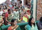 लखनऊ में राजाजीपुरम में हरियाली तीज उत्सव:महिलाओं ने पारंपरिक परिधानों में गीत-नृत्य से मनाया सावन