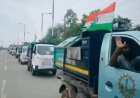 कचरे की EV-गाड़ियों से निकाली स्वच्छता तिरंगा यात्रा:सफाईकर्मी बोले- शहर को साफ रखना सभी नागरिकों की भी जिम्मेदारी
