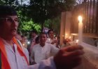 भिवानी में भाजपा ने निकाला कैंडल मार्च:जिलाध्यक्ष विरेंद्र कौशिक ने कांग्रेस पर राष्ट्रगीत के अपमान का लगाया आरोप, बोले- नहीं होगा सहन