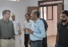 हाथरस में जिलाधिकारी ने किया स्पोर्ट्स स्टेडियम का निरीक्षण:शूटिंग और मल्टीपर्पज हॉल के अधूरे कार्य पूरे करने के निर्देश