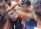 महिलाओं ने दो युवकों को चप्पलों से पीटा:बोलेरो और बाइक टक्कर के बाद विवाद हुआ, वीडियो भी बनाया