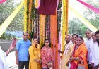 महेंद्रगढ़ में 7 मंजिला पक्षी घर का उद्घाटन:दरबार सियारामदास धाम के बाबा रामदेव ने किया, 18 हजार पक्षियों को मिलेगा आश्रय
