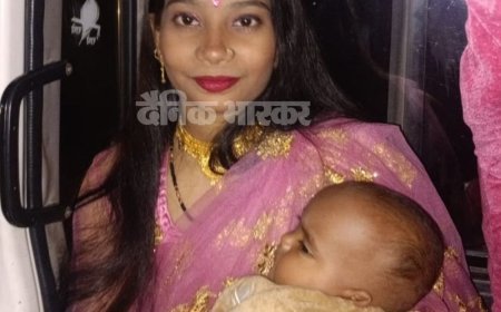 हांसी में एक्सीडेंट में पत्नी की मौत, पति 2-बच्चे घायल:कार ने मारी बाइक को टक्कर, बहन के घर कोथली देने जा रहा था परिवार