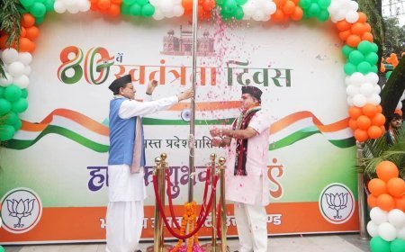 *भाजपा परिवार ने उमंग और उत्साह से मनाया 80 वाँ स्वतंत्रता दिवस