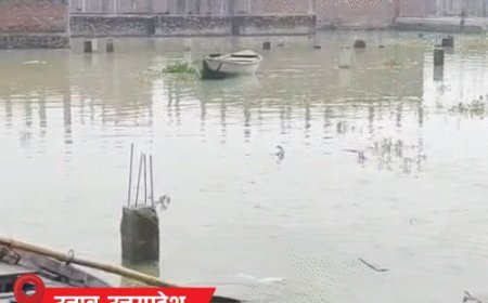 वाराणसी के सभी घाट डूबे, छतों पर आरती-अंतिम संस्कार:दिल्ली में इस महीने सामान्य से ज्यादा बारिश; राजस्थान में मानसून कमजोर, तापमान 40° के करीब