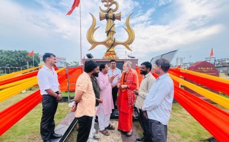 दर्शन भारती महाराज ने किया त्रिशूल चौक का अवलोकन