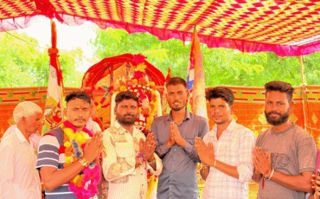 फूलियाकलां से बाबा रामदेवजी के लिए पदयात्रा शुरू:रेगर-खटीक समाज के 100 श्रद्धालु दर्शन को रवाना