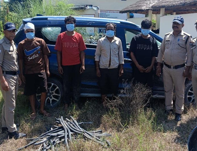 एसएसपी अजय गणपति के निर्देशन में खटीमा पुलिस ने विद्युत केबल चोरी करने वाले गिरोह का किया भंडाफोड़।