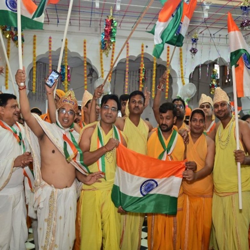 108-दिवसीय शांतिनाथ मंडल विधान में श्रद्धालुओं ने किया अभिषेक:देशभक्ति गीतों पर झूमे श्रद्धालु, विश्व शांति महायज्ञ के साथ समापन होगा