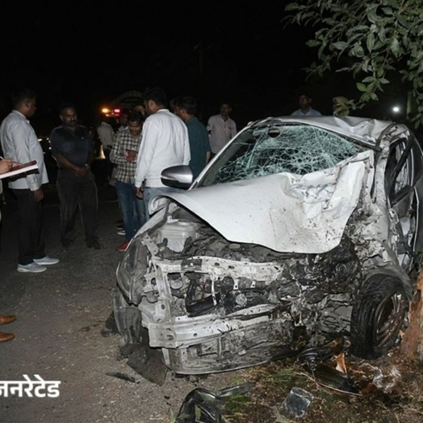 भिवानी में पेड़ से टकराई तेज रफ्तार कार:शादी से लौट रहे युवक की मौत, रुपगढ़-झरवाई के बीच हादसा; इलाज के दौरान तोड़ा दम