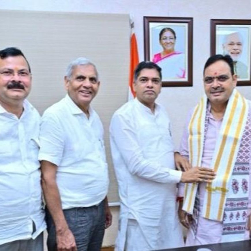 खनन उद्यमियों की समस्याएं लेकर CM से मिला प्रतिनिधिमंडल:ट्रैक्टर-ट्रॉली का ई-रवन्ना शुरू करने और वजन सीमा 6 टन करने की मांग