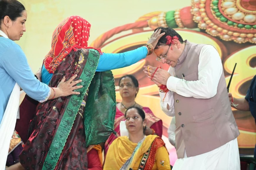 रक्षाबंधन समारोह में मुख्यमंत्री धामी का भव्य स्वागत,महिलाओं के लिए 60 वर्ष की उम्र से मुफ्त बस सफर की घोषणा।*
