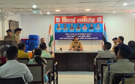 एसएसपी अजय गणपति ने सेवानिवृत्त हो रहे पुलिसकर्मियों को दी भावभीनी विदाई —दीर्घ एवं सराहनीय सेवाओं के लिए जताया आभार*