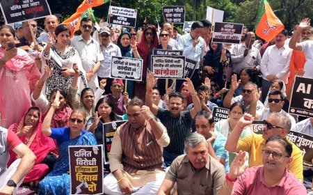 सामाजिक सौहार्द और सम्मान के मुद्दे पर भाजपा अनुसूचित जाति मोर्चा का प्रदेशव्यापी धरना